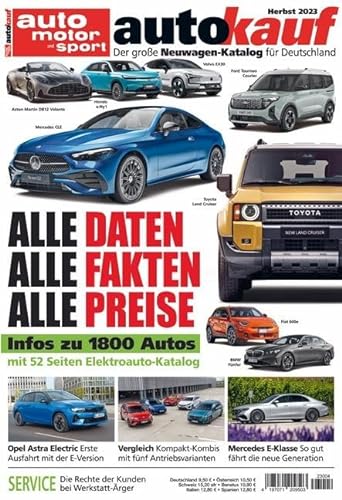 autokauf 04/2023 Herbst: Der große Neuwagen-Katalog für Deutschland von Motorbuch Verlag